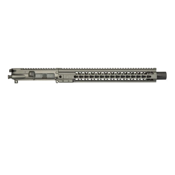 Completed Upper 9mm, 16" Brl, Cerakote Tungsten, 15" U-LOK Rail w/ Mini Can-0