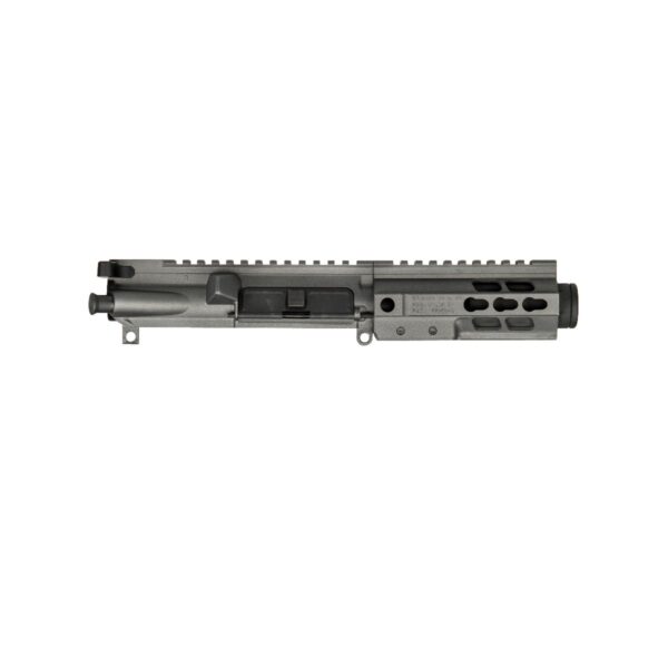 Completed Upper in 9mm, 5.5"Brl, Cerakote Tungsten, 5"U-LOK Rail w/ Mini Can -0