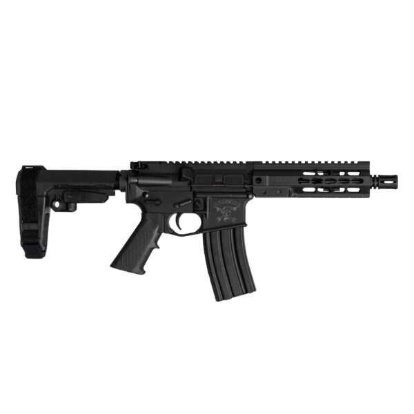 5.56 Forged 7.5" Barrel Cerakote Armor Black SBA3 Tactical Brace 7" Rail A2 Flash Hider -0